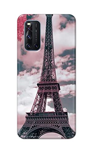 Image of Lovers Famous Place Eiffel Tower in Paris Hard Back Case Cover for Vivo V19 Back Cover -(J5) VNS2227