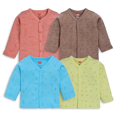 Image of LuvLap Unisex Cotton Regular Fit Jhabla Shirt