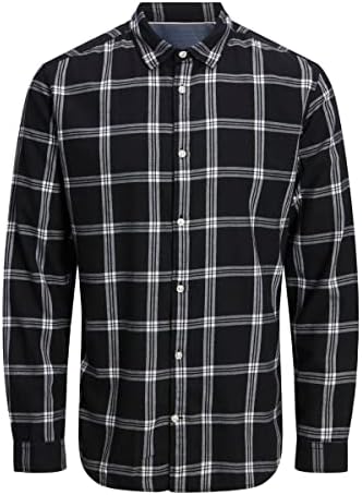 JACK & JONES Koszula Mężczyźni Jjegingham Twill Shirt L/S Noos