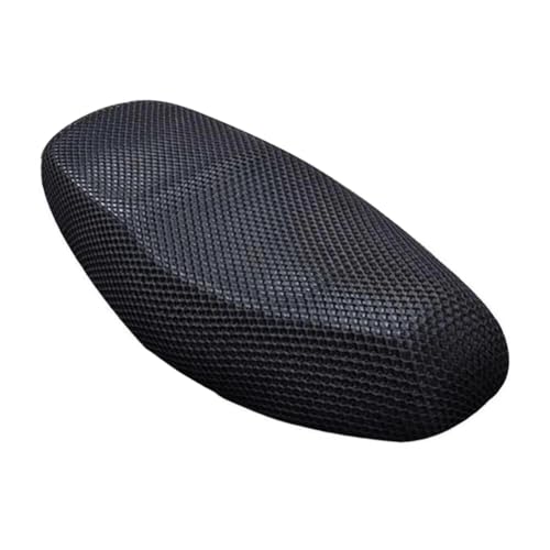 Motorrad Kissen Mesh Sitzbezug, Universal Motorrad Anti-Rutsch Wasserdicht Sitzkissen 3D Mesh Atmungsaktiv Sitzbank Protector Wärmeisolierende Motorrad Sitzbezüge Offroad Motorradkissenbezug Schwarz