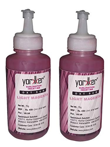 Yorkker® Sublimation Ink DXT SUB for Heat Transfer Printing on Mugs, Mobile Cases, Polyester T-Shirts etc Suitable for Epson Printers L800, L1800,... - Image 2