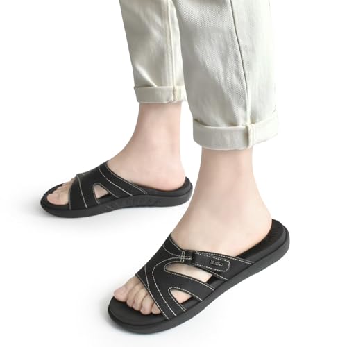 KuaiLu Sandálias femininas ortopédicas femininas leves atléticas de tapete de ioga antiderrapante co