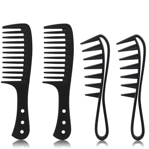 Set de 4 Peines de Dientes Anchos para Cabello Rizado miniatura 1