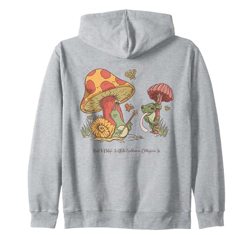 Mushroom Frog Snail Fungi Goblincore Aesthetic Cottagecore Sudadera con Capucha