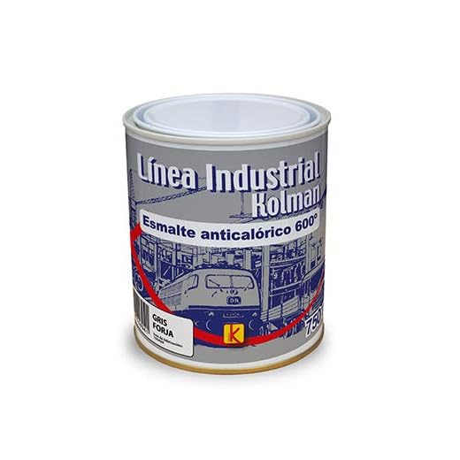 Kolmer Esmalte anticalórico 600 °c gris forja. Pintura anticalórica alta temperatura (375 ml.)
