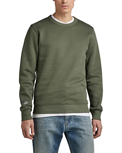 G-Star Raw Logo Tape Sweatshirt, Suéter Para Hombre, Verde Lt Hunter D22016-D174-8165 , S G-Star Raw Logo Tape Sweatshirt, Suéter Para Hombre, Verde Lt Hunter D22016-D174-8165 , S