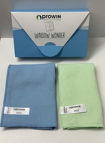 proWin Hochglanzset, Fensterreinigung, Blau und Hell Grün
