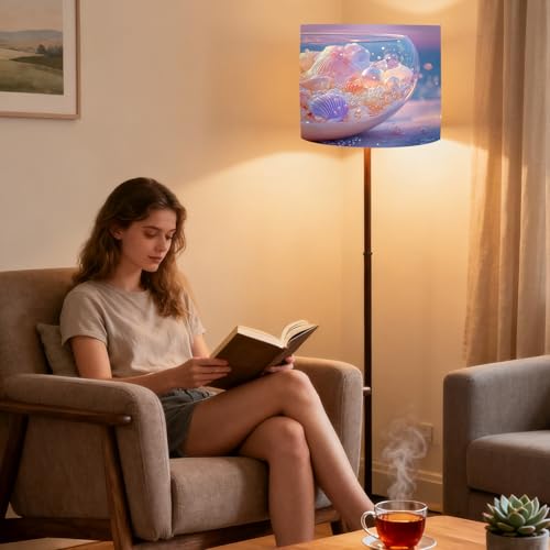 Image of Nuxovilar Lamp Shades Set of 2, 13 inch Top x 13 inch Bottom x 10 inch High (Spider)