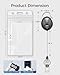 KTRIO ID Badge Holders with Metal Clip and Keyring - Vertical Clear Plastic ID Card Holders (2.5