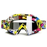 JAMIEWIN Motocross Goggles ATV Dirt Bike Motorcycle UTV MX OTG Offroad Riding Anti-UV Dustproof Anti-Fog Racing Skiing Goggles for Men Women Youth Kids