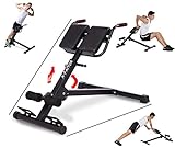 5 Star TD Adjustable Roman Chair Back Hyperextension Bench for Strengthening Abs, Butts and Lower Back AB Sit Up Bench, Abdominal, Back and Legs Strength Training Body Workout Home Gym