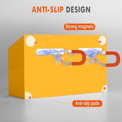 Image of BEYGORM Magnetic Dry Erase Marker Holder for Whiteboard & Refrigerator | Non-slip Acrylic Pen Holder for Classroom, Fridge Magnet, Locker Organizer Accessories, Teacher & School Supplies(Orange)