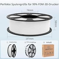 GEEETECH Filament PLA 1.75mm for 3D Drucker 1kg Spool, Grün – Ansicht 2