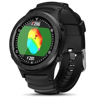 Voice Caddie A3 Golf Watch w/Green Undulation No Monthly Subscription 40k+ Preinstalled Courses Lightweight w/Slope Mode 1.3" Color Touchscreen Pin Reload Smart Green View Golf GPS & Fitness Mode BK
