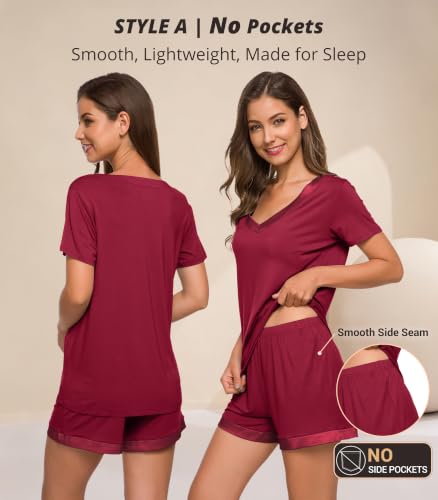 Image of WiWi Viscose from Bamboo Pajamas Set for Women Super Soft Short Sleeve Cooling Summer Plus Size Pjs Sets Sleepwear S-4X