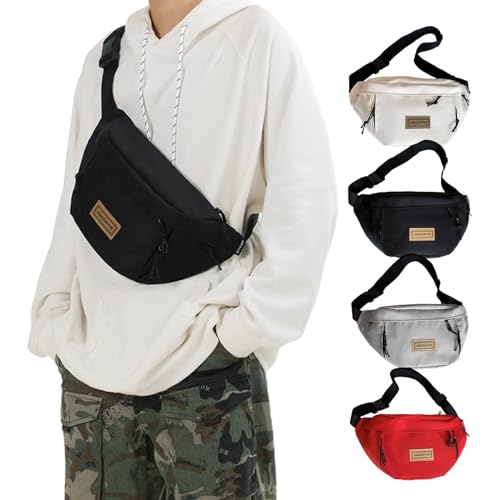 Sac banane mixte gris en petite taille avec sangle réglable - 2