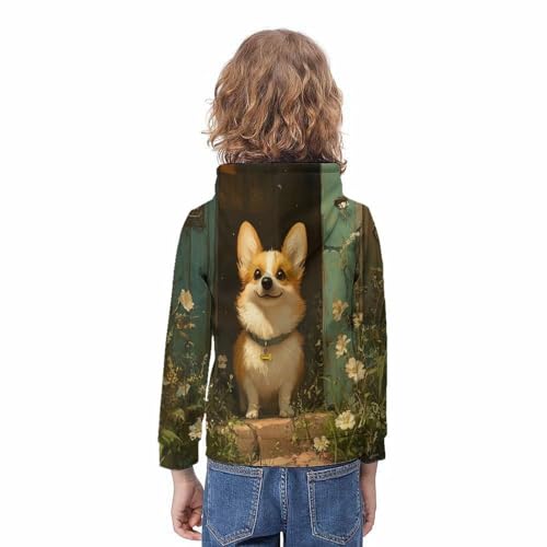 Sweat à capuche Corgi pour enfant de 6 à 16 ans pull ado imprimé 3D