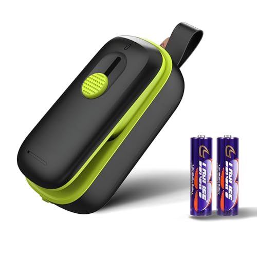 2 in 1 Mini Bag Sealer and Cutter - Magnetic Portable Sealing Machine Heat Seal for Chip Bag Resealer Handheld Reseal Package Plastic Bags for Food Snacks Storage Kitchen Gadgets,Batteries Included