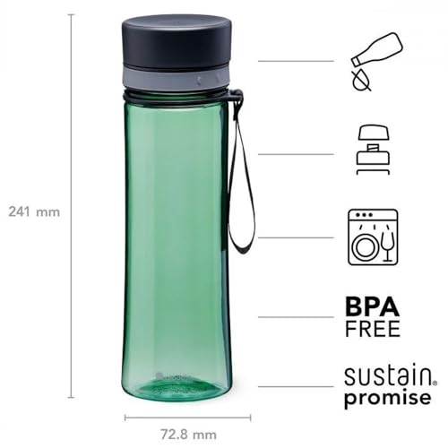 Aladdin Aveo Trinkflasche 0.6L in Basil Green – Auslaufsicher und BPA-frei