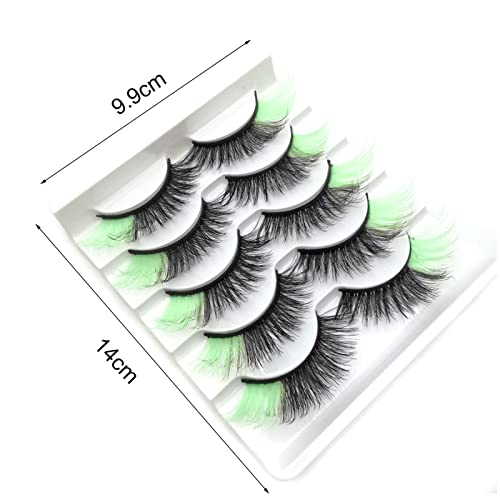 Remorui 5 Pairs False Eyelashes Cat-Eye Fluffy Faux Lashes Wispy Lashes Long Thick Volume Fake Eye Lash Makeup Natural Eyelash For Female Purple #TOP6