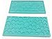 Fondant Impression Mat Set - Cobblestone & Stone Wall Design Sugarcraft Decorating Tool Gumpaste Embosser for Cup Cake Top Decoration Color Random