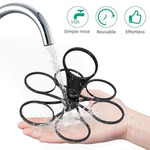 2 Stücke Getränketräger mit Griff - Getränkehalterfür 6 Becher, Becherhalter Festival,Zusammenklappbarer Getränkehalter, Wiederverwendbar für Festivals,Sportveranstaltungen Und Konzerte (Schwarz)