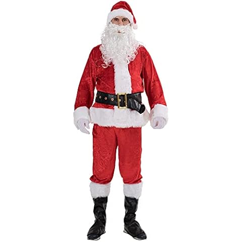 EraSpooky Men's Christmas Santa Costume Set Cover
