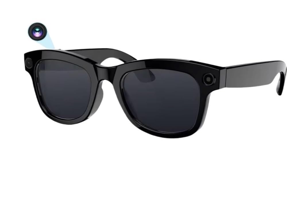 FKU M01 Smart Glasses with Camera Chat GPT Music Call ENC Noise Cancellation Sunglass Men AI Translate Sport Glasses (Clear)