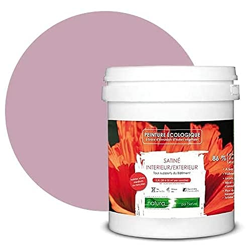 BOX DECO COULEURS Pittura naturale ecologica per interni esterni effetto raso Natura - 1L / 13 m² [Classe energetica A+], rosa confetto