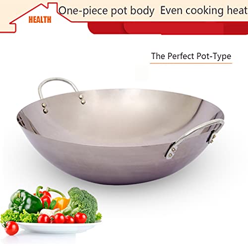 Wok de Acero Inoxidable con Tapa y Asa Doble 40cm miniatura 3