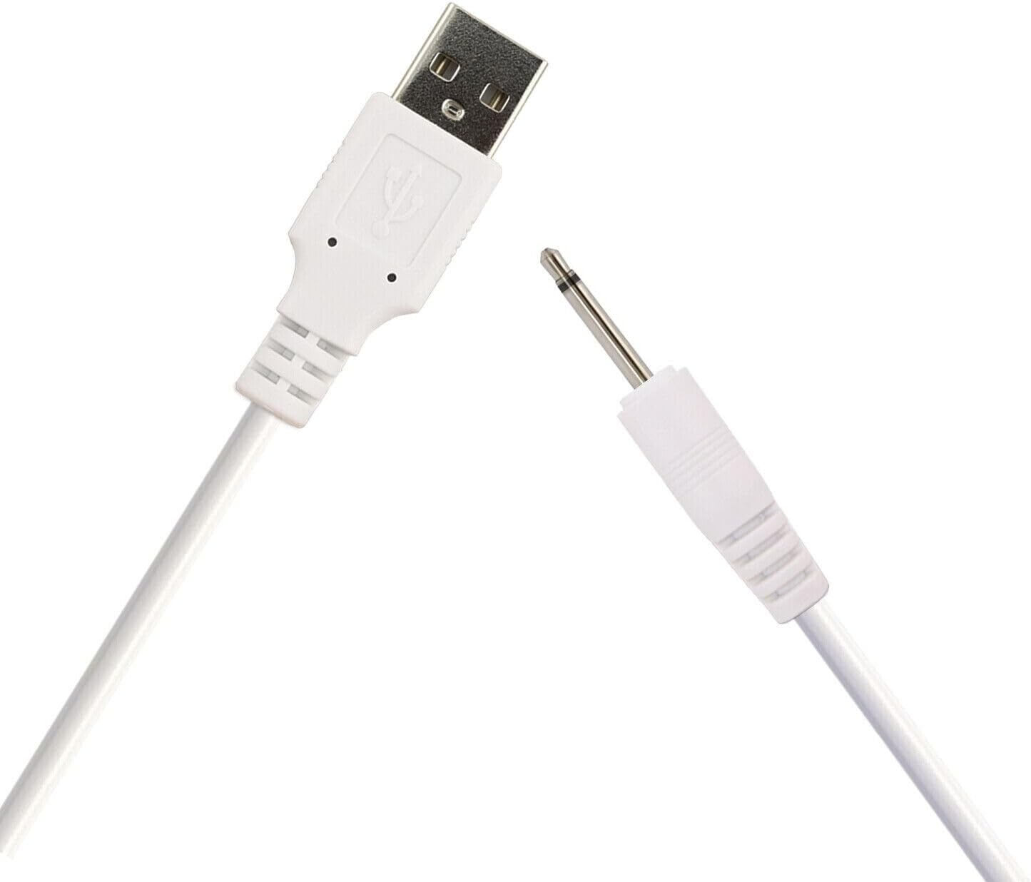 Multibao 2.5mm DC Jack to USB Charger Cable Lead for Rechargeable Massager Wand