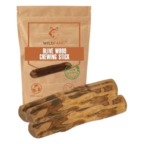 Wildfang Olive Wood Chewing Stick for Dogs– Natural Coffee Wood Dog Chew, Olive Wood Chewing Stick, Dog Dental Chew Toy for Training, Wood Sticks for Dental Care, Dog Stick Toy, Wood Toy- 3 x S Cover