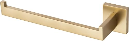 TURS Barra de toalla de mano negra y dorada Baño Pequeño Toallero Toallero Toallero Anillo de Toalla de Acero Inoxidable