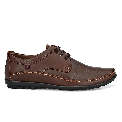 Image of egoss Derby Formal Shoes for Men | Genuine Leather | Stretch Fit | Comfortable & Stylish | Ideal for Office & Tusiness Wear - GS-247