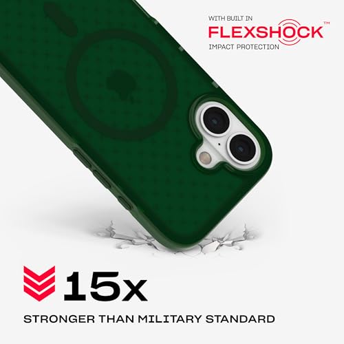 Image of Tech21 EvoCheck for iPhone 16 Compatible with MagSafe - Impact Protection Case - in Forest Green