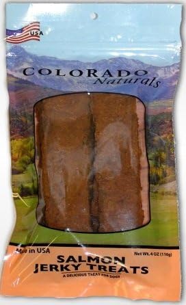 Colorado Naturals Wild Caught Salmon Jerky Dog Treats. Made in USA - 4oz
