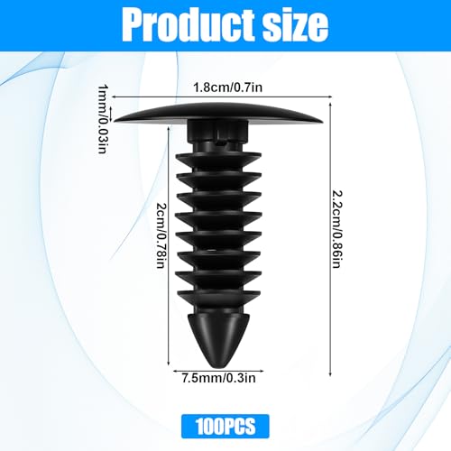 100 Stück Laser Honeycomb Pins, Wabenlaserbett Befestigung Zubehör Wabenstifte Haltestifte für 7,5 mm Honeycomb Grid ersetzt Honeycomb Laserbett-Zubehör (Schwarz)