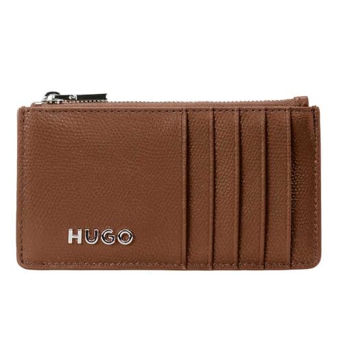 Hugo 50498468 Wallet One Size : petit portefeuille homme noir en cuir rigide