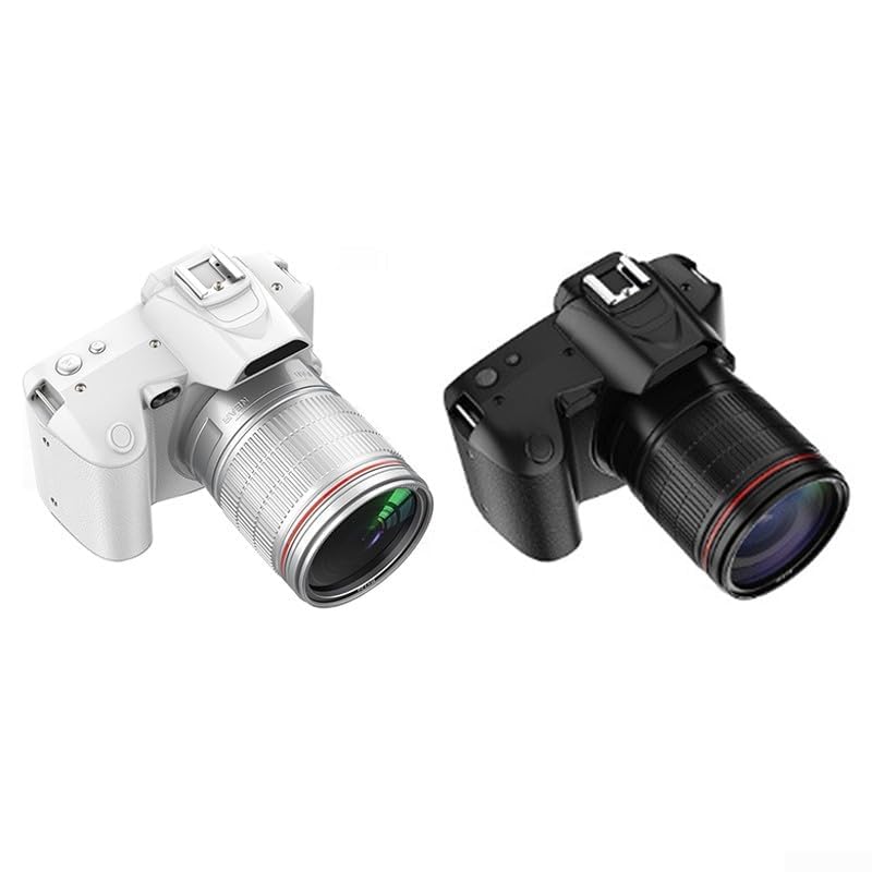 D5 - Fotocamera reflex digitale a doppio obiettivo con stabilizzazione zoom 16X, ampia apertura, touchscreen da 3 pollici e controllo integrato per fotografia e condivisione a distanza (nero)