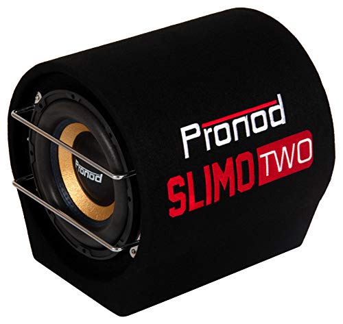 PRONOD SLIMO Two 10 Inch Active Basstube Subwoofer with Inbuilt Amplifier