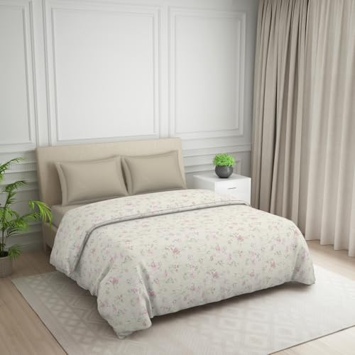 Image of Welspun Polycotton Ac Comforter Double Bed Quilt Blanket | 120 TC Duvets for Double Bed | Health Layer & Machine Washable | (88 inch X 106 inch Inches) - Pink