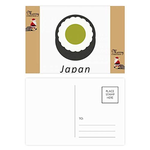 Cartes postales japonaises de sushi traditionnel noir en lot de 20 pièces