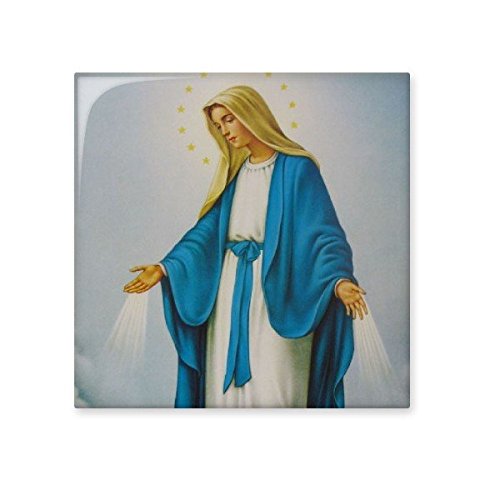 DIYthinker Religion Christianity World Famous Landmark Classical Oil Painting La Virgen Maria Art Design Illustration Pattern Ceramic Bisque Tiles For Decorating Bathroom Decor Kitchen Ceramic Tiles W