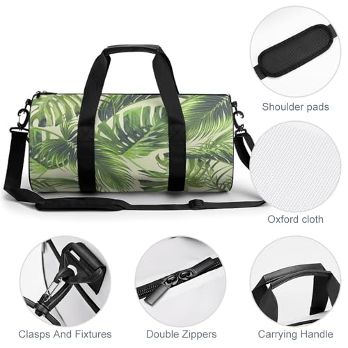 Sac week-end feuilles de palmier au design de voyage
