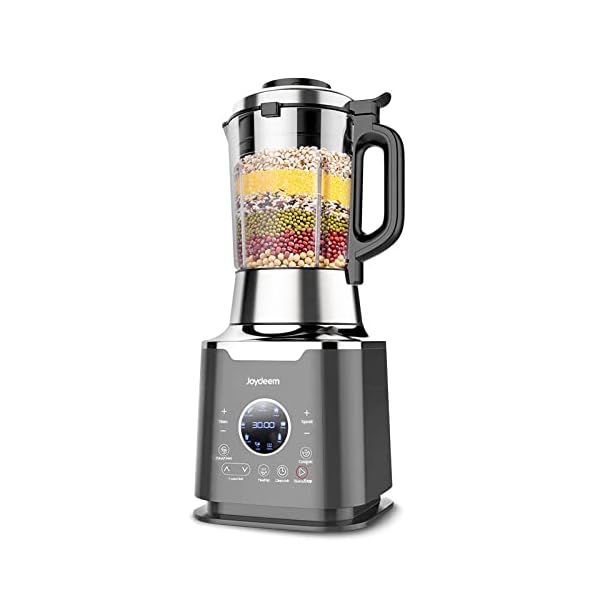 Joydeem Cooking Blender JD-D16, Hot and Cold Blender for Soy Milk & Juice, Soup Maker with Stew Pot, 1.75L(59 Oz), 1200W, Black