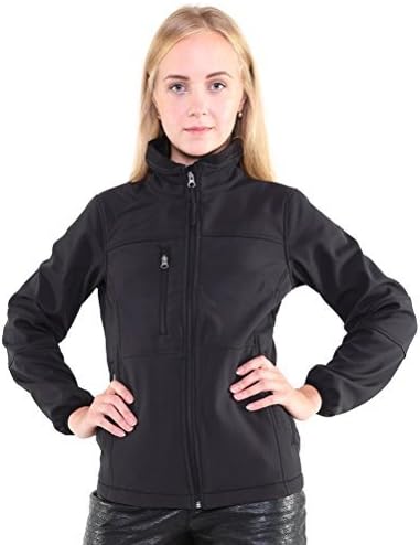 Northfield Sportswear Women's Outdoor Front-zip Waterproof Rain Jacket (XL,Black)