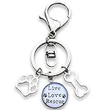 Infinity Collection Pet Rescue Jewelry, Live Love Rescue Keychain - Paw Print Jewelry, Gift for Dog Owners, Dog Rescue Gifts