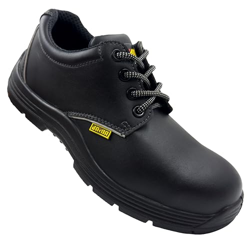 Image of Jama JM003 Safety Shoe for Heavy Duty Work | Professional Look, Micro Fiber Washable Upper Ideal for Hospital, Warehouse, Pharmaceutical Industry & Labs, Steel Toe | Size 05 UK /INDIA