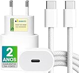 Carregador Super Turbo 25W Compatível iPhone 15/16/17, GALAXY - Todos ANDROID Entrada TIPO-C + Cabo Reforçado - Fast Power, Compatível Com Todos Dispositivos Com Entrada USB TIPO-C