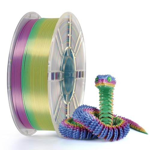 Image of Kingroon Silk PLA Filament 1.75mm Rainbow 3D Printer Filament PLA Filament 1kg Dimensional Accuracy ±0.03mm,Fit Most 3D Printers(Lovely)